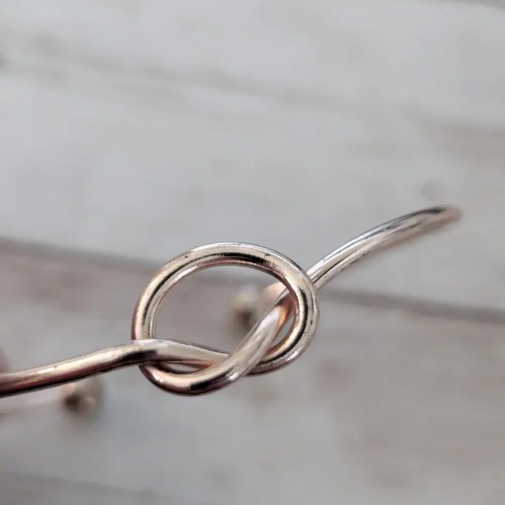 Very Light Shade of Rose Gold Tone Knot Bracelet - Condition Issues